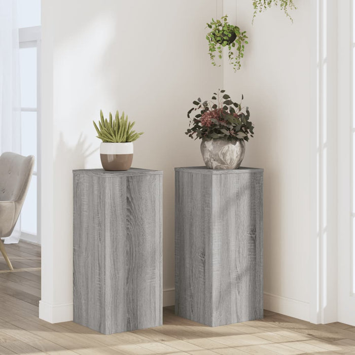 Suporturi de plante 2 buc. gri sonoma 30x30x70cm lemn prelucrat - WALTI WALTI