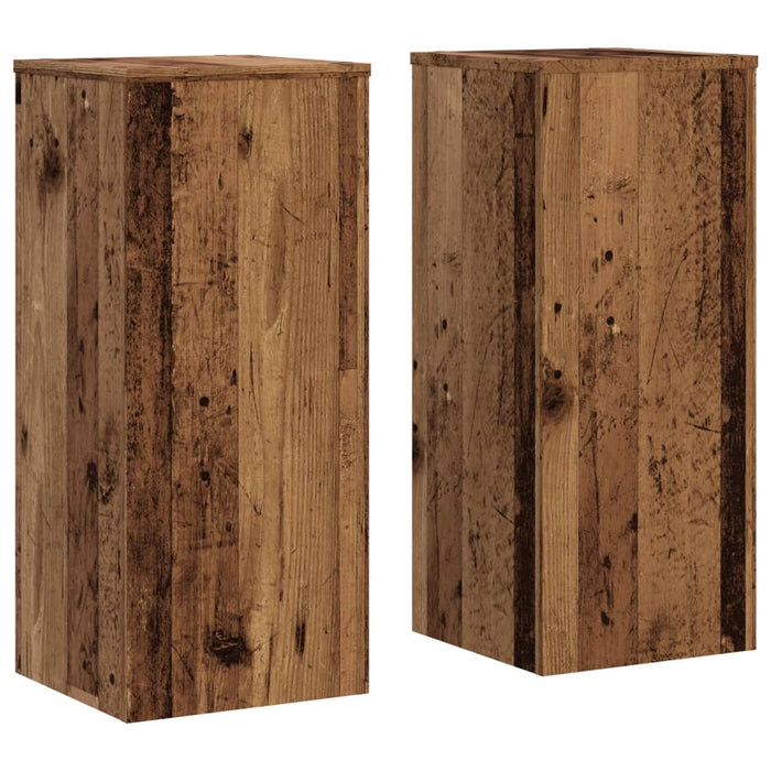 Suporturi de plante 2 buc. lemn vechi 30x30x70cm lemn prelucrat - WALTI WALTI