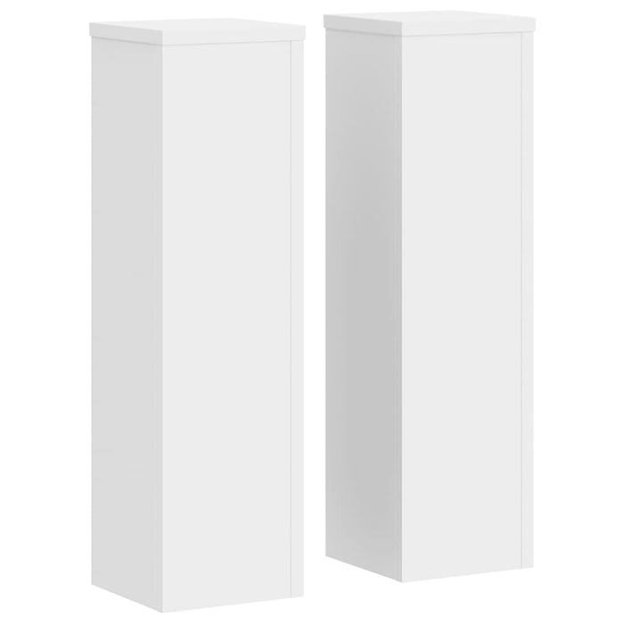 Suporturi de plante, 2 buc., alb, 17x17x60 cm, lemn prelucrat - WALTI WALTI