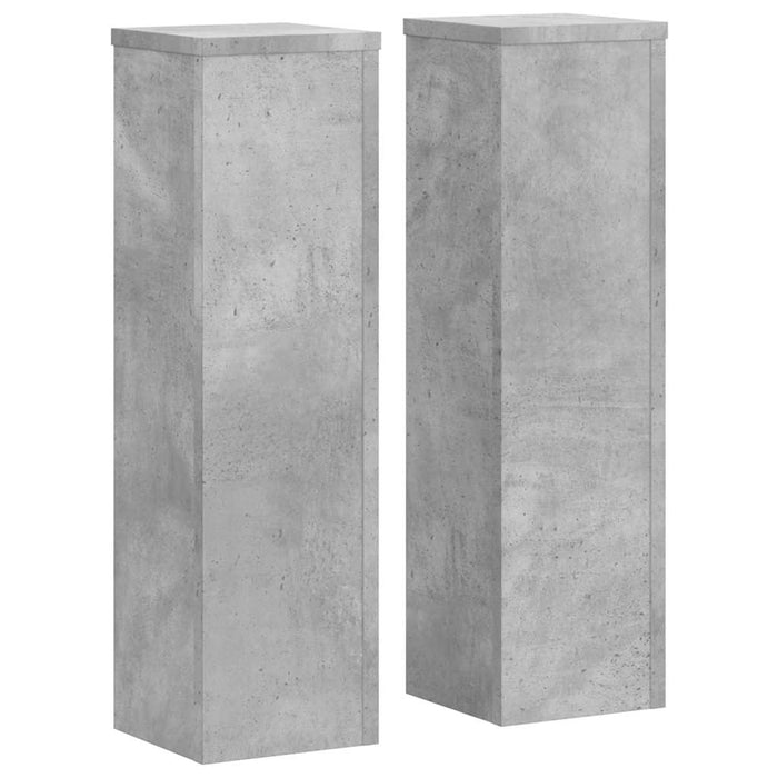 Suport de plante, 2 buc., gri beton, 17x17x60 cm lemn prelucrat - WALTI WALTI