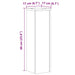 Suport de plante, 2 buc., gri beton, 17x17x60 cm lemn prelucrat - WALTI WALTI
