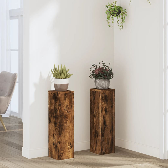 Suporturi de plante, 2 buc., stejar fumuriu, 17x17x60 cm - WALTI WALTI