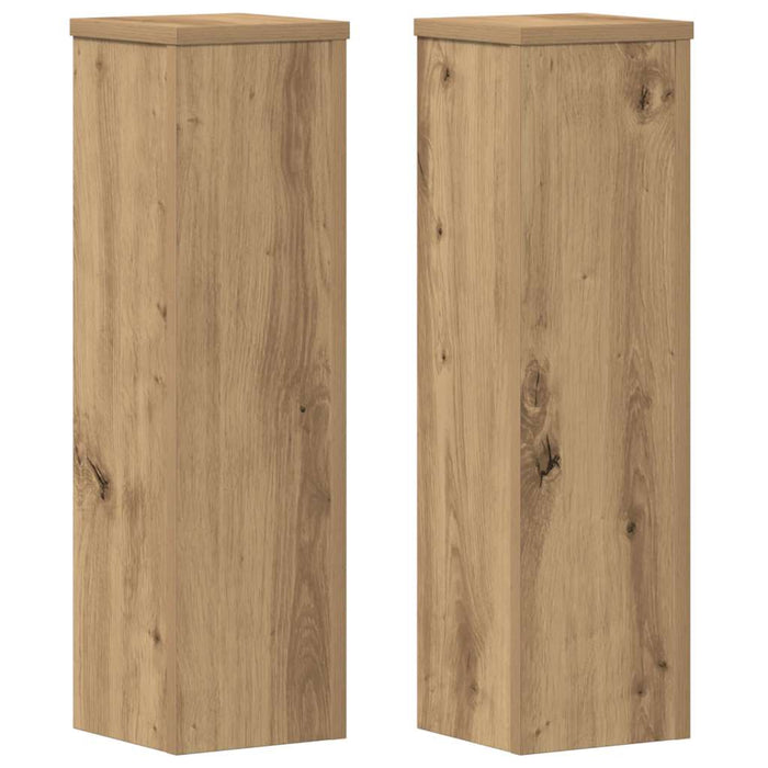 Suporturi de plante, 2 buc., stejar artizanal, 17x17x60cm, lemn - WALTI WALTI