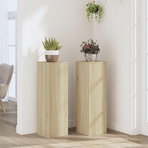 Suporturi de plante, 2 buc., stejar sonoma, 25x25x80 cm, lemn - WALTI WALTI