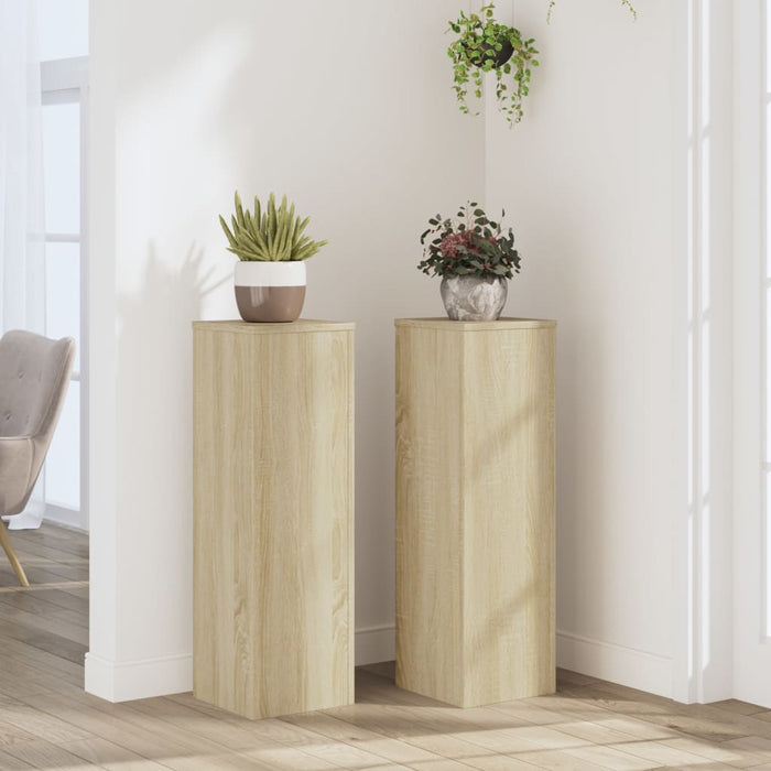 Suporturi de plante, 2 buc., stejar sonoma, 25x25x80 cm, lemn - WALTI WALTI