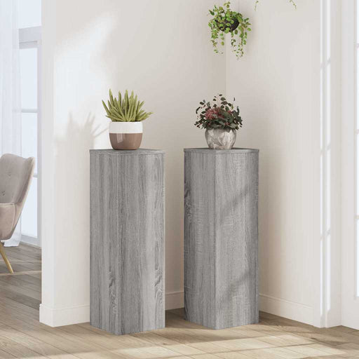 Suporturi de plante 2 buc. gri sonoma 25x25x80cm lemn prelucrat - WALTI WALTI