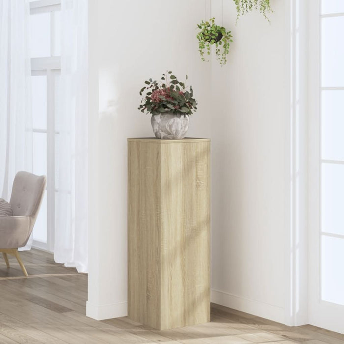 Suport de plante, stejar sonoma, 33x33x100 cm, lemn prelucrat - WALTI WALTI