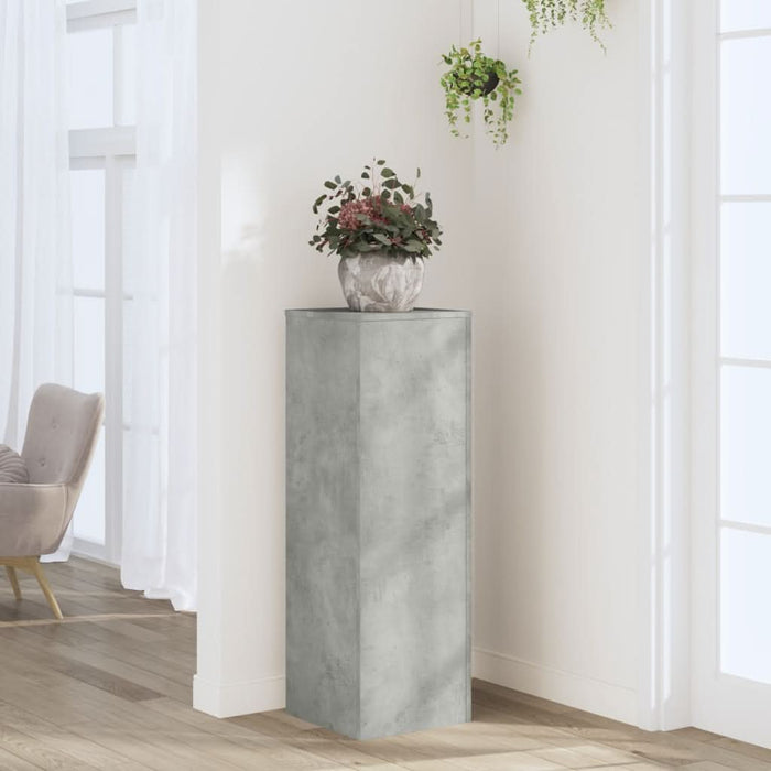 Suport de plante, gri beton, 33x33x100 cm, lemn prelucrat - WALTI WALTI