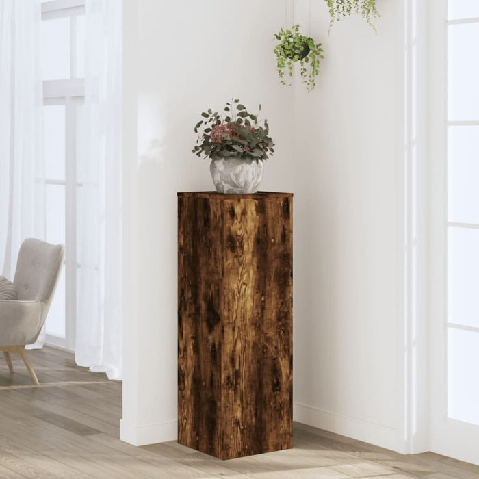 Suport de plante, stejar fumuriu, 33x33x100 cm, lemn prelucrat - WALTI WALTI