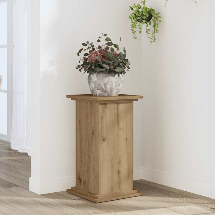 Suport de plante stejar artizanal, 33x33x60 cm, lemn prelucrat - WALTI WALTI