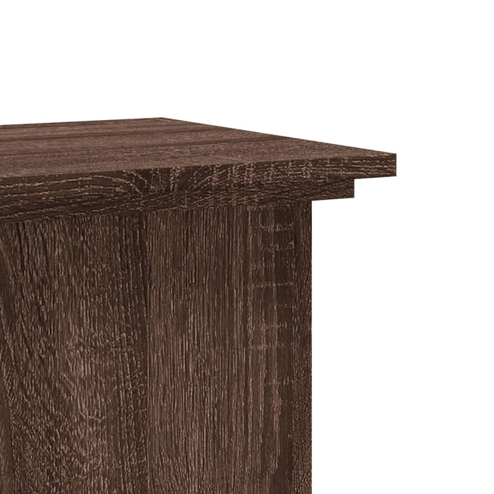 Suport de plante, stejar maro, 33x33x80 cm, lemn prelucrat - WALTI WALTI