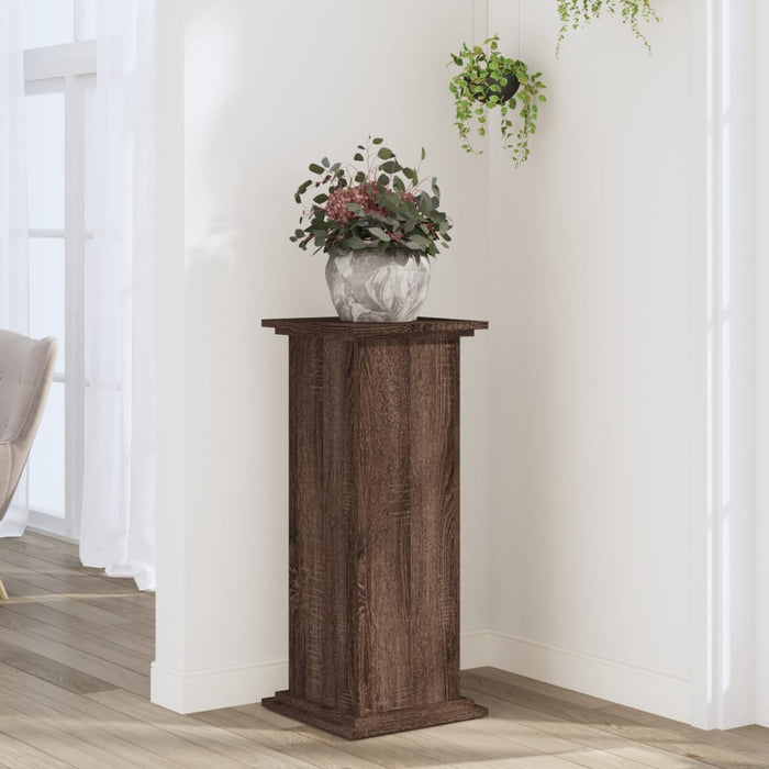 Suport de plante, stejar maro, 33x33x80 cm, lemn prelucrat - WALTI WALTI