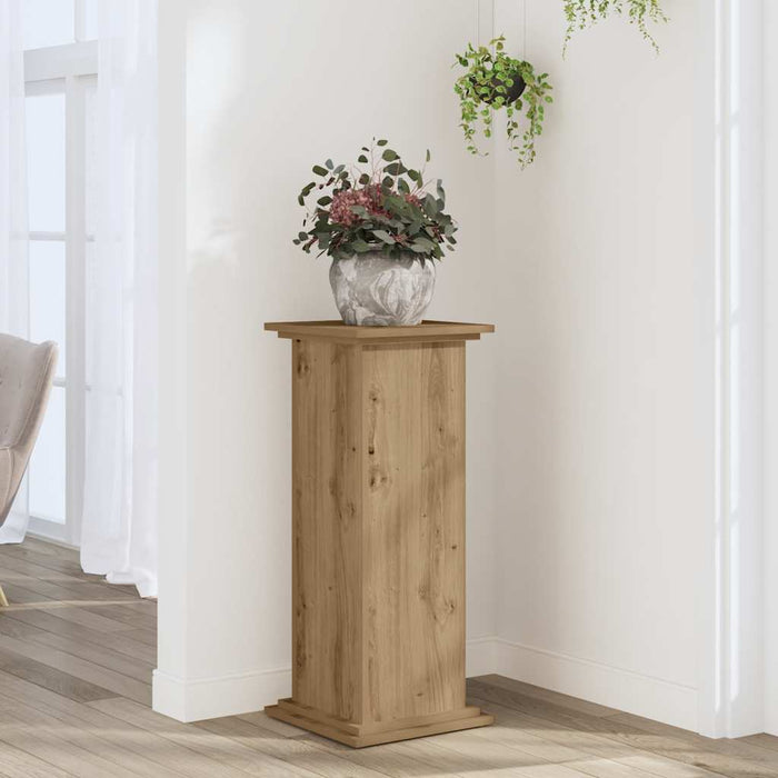 Suport de plante stejar artizanal, 33x33x80 cm, lemn prelucrat - WALTI WALTI