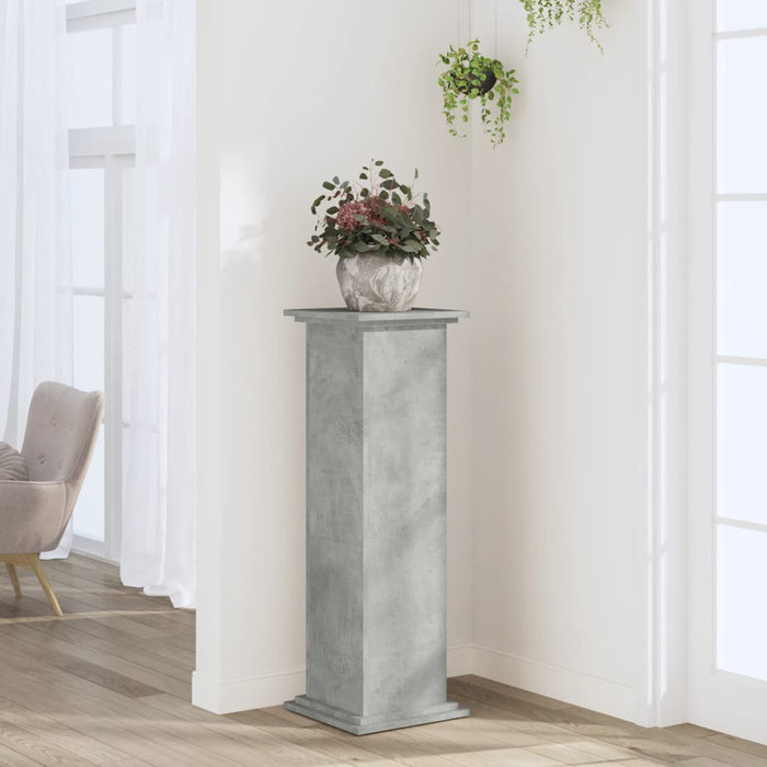 Suport de plante, gri beton, 33x33x100 cm, lemn prelucrat - WALTI WALTI