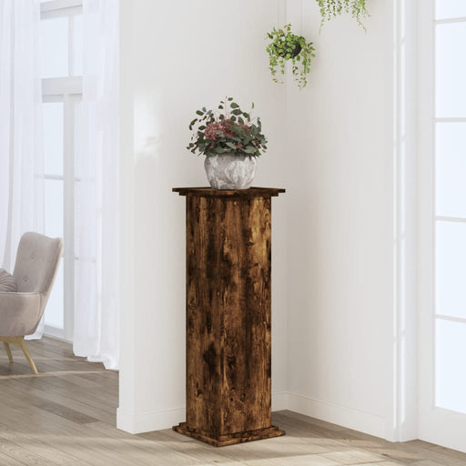 Suport de plante, stejar fumuriu, 33x33x100 cm, lemn prelucrat - WALTI WALTI