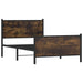 Cadru pat metalic fără saltea, stejar fumuriu, 100x190 cm - WALTI WALTI