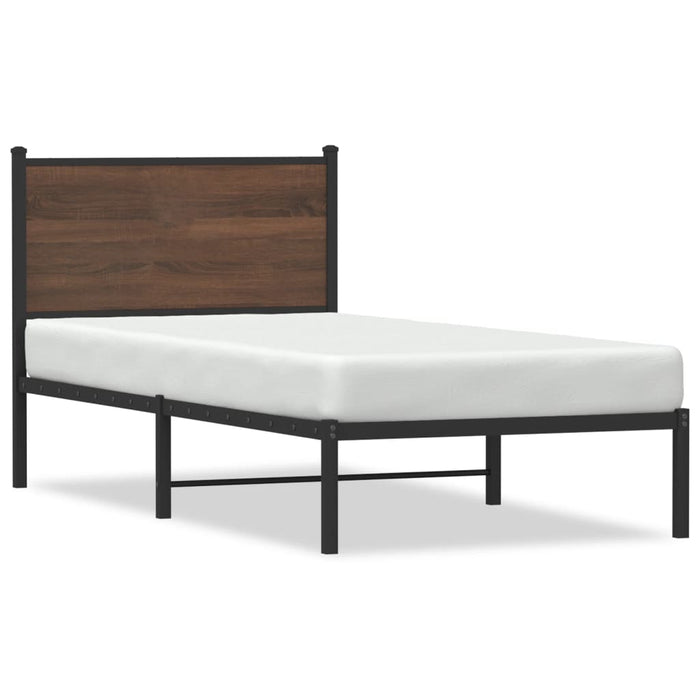 Cadru pat metalic fără saltea stejar maro 80x200 cm - WALTI WALTI