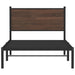 Cadru pat metalic fără saltea, stejar maro, 100x190 cm - WALTI WALTI