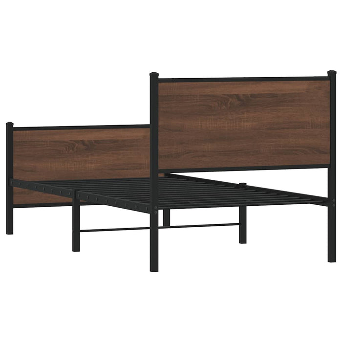 Cadru pat metalic fără saltea stejar maro 80x200 cm - WALTI WALTI