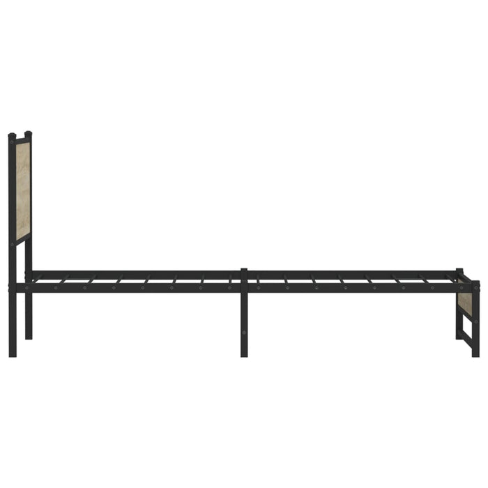 Cadru pat metalic fără saltea, stejar sonoma, 90x200 cm - WALTI WALTI