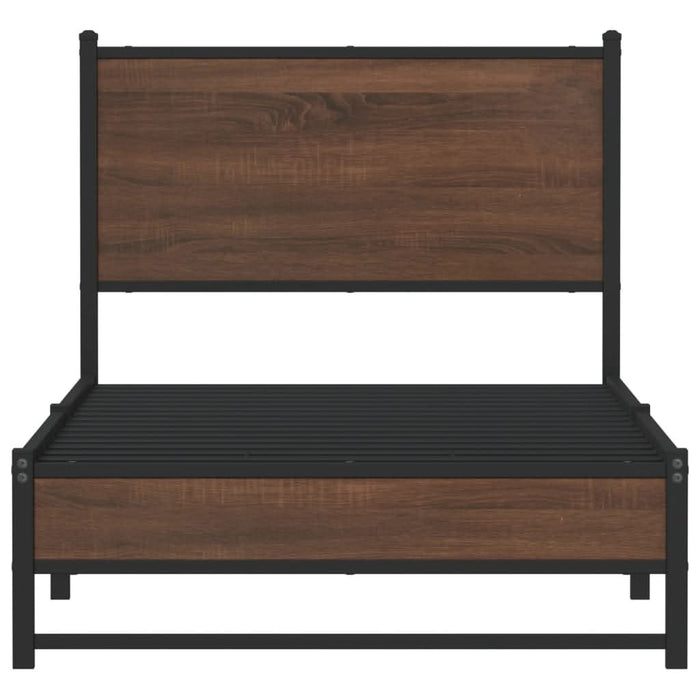 Cadru pat metalic fără saltea stejar maro 80x200 cm - WALTI WALTI