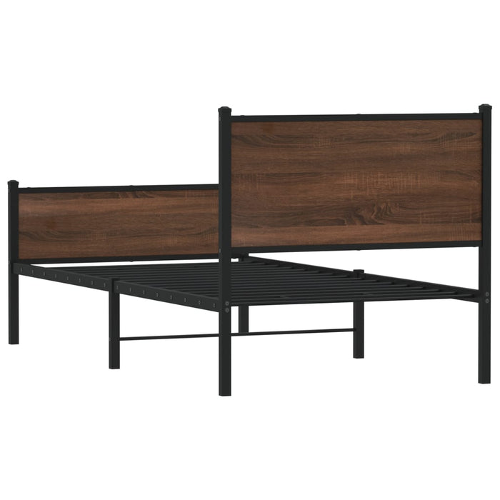 Cadru pat metalic fără saltea stejar maro 80x200 cm - WALTI WALTI