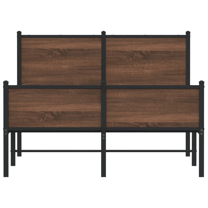 Cadru pat metalic fără saltea, stejar maro, 120x200 cm - WALTI WALTI