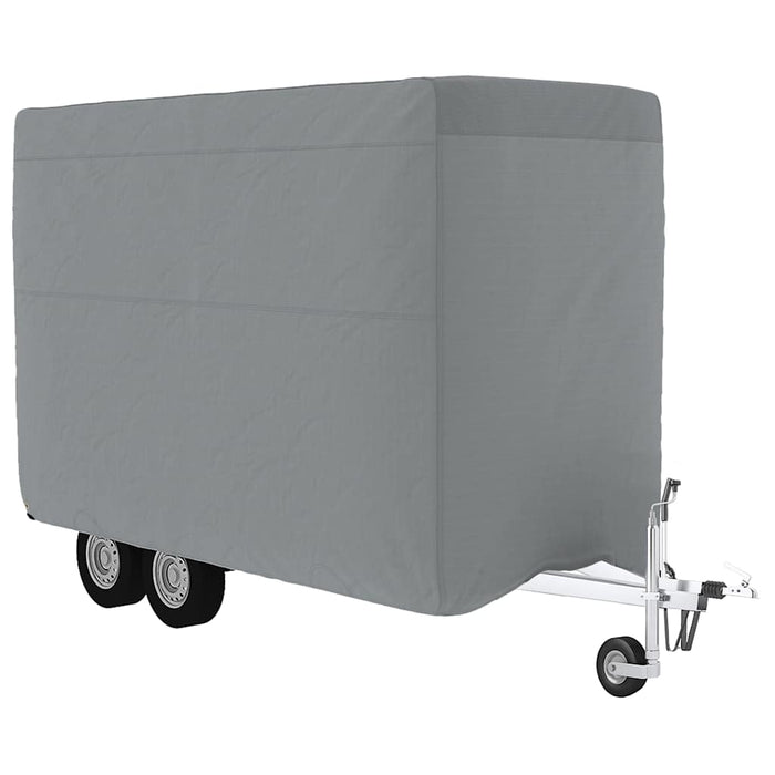 Husă remorcă pentru cai gri 334x148x230 cm țesătură nețesă WALTI