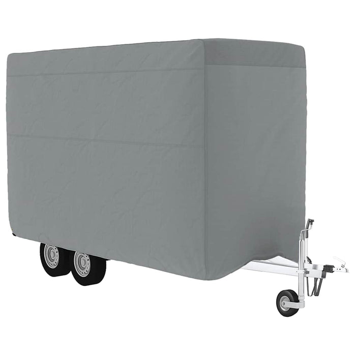 Husă remorcă pentru cai gri 376x168x240 cm țesătură nețesă - WALTI WALTI