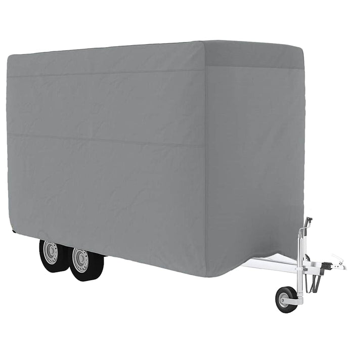 Husă remorcă pentru cai gri 396x178x250 cm țesătură nețesă - WALTI WALTI
