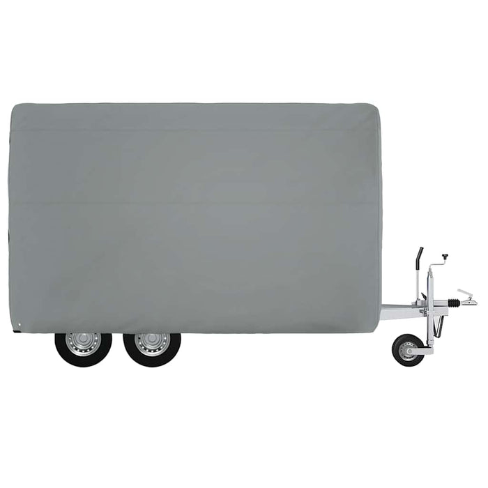 Husă remorcă pentru cai gri 396x178x250 cm țesătură nețesă - WALTI WALTI
