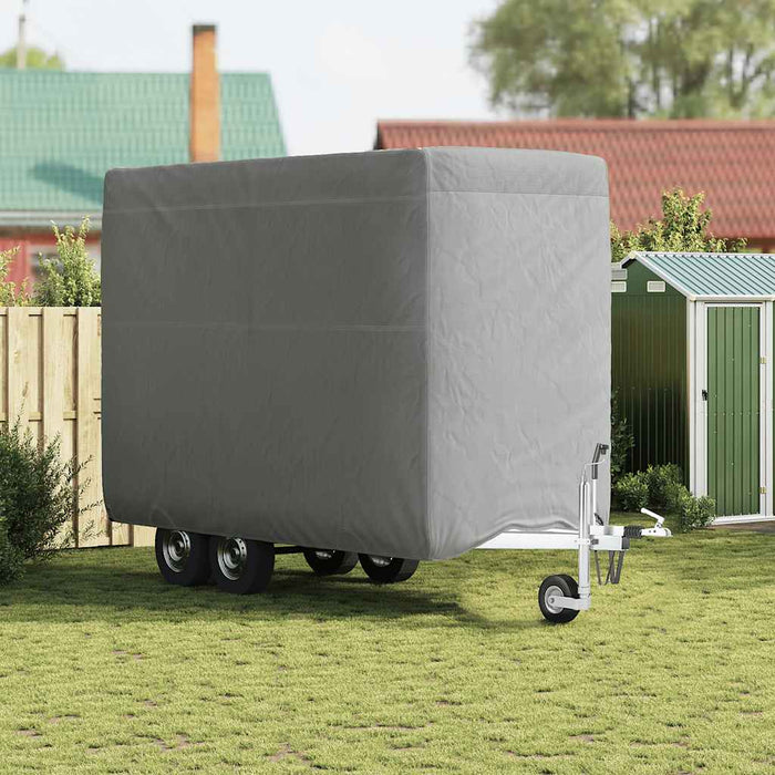 Husă remorcă pentru cai gri 396x178x250 cm țesătură nețesă - WALTI WALTI