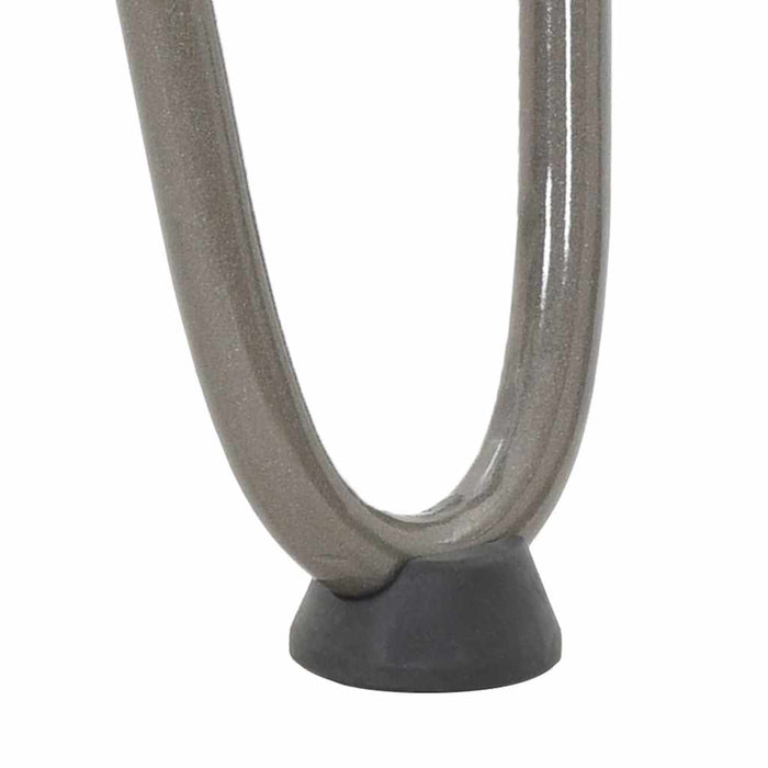 Picioare tip agrafă pentru măsuță de cafea, 4 buc., oțel natural, 10 cm, oțel masiv WALTI