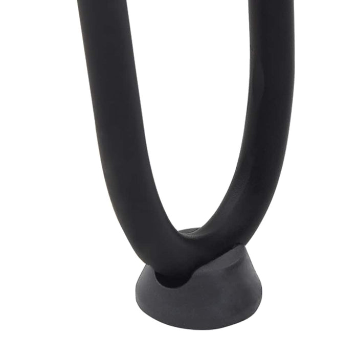 Picioare tip agrafă pentru măsuță de cafea, 4 buc., negru, 20 cm, oțel masiv WALTI