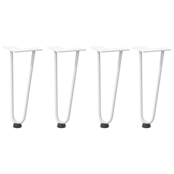 Picioare tip agrafă pentru măsuță de cafea, 4 buc., alb, 30 cm, oțel masiv - WALTI WALTI