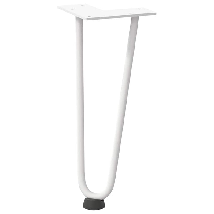 Picioare tip agrafă pentru măsuță de cafea, 4 buc., alb, 30 cm, oțel masiv - WALTI WALTI