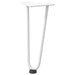 Picioare tip agrafă pentru măsuță de cafea, 4 buc., alb, 30 cm, oțel masiv - WALTI WALTI
