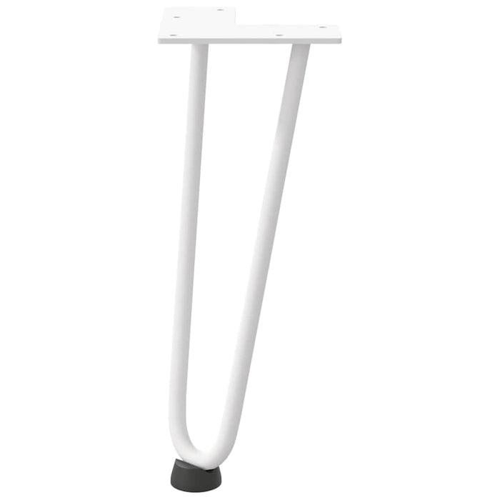 Picioare tip agrafă pentru măsuță de cafea, 4 buc., alb, 30 cm, oțel masiv - WALTI WALTI