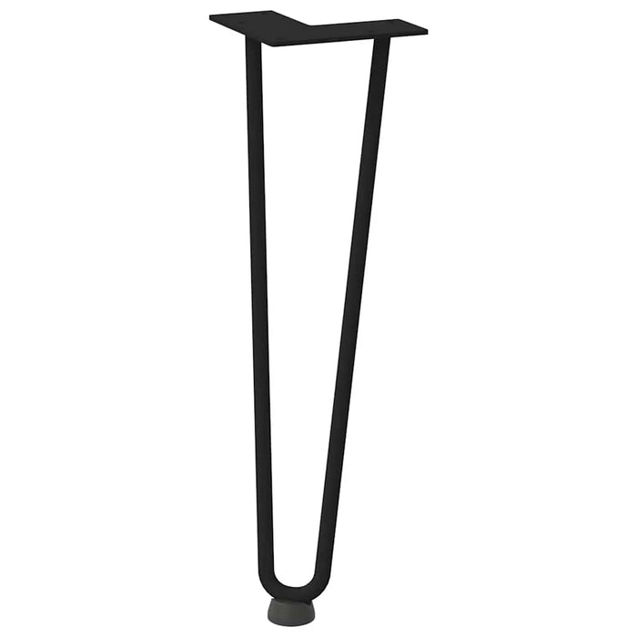 Picioare tip agrafă pentru măsuță de cafea, 4 buc., negru, 42 cm, oțel masiv WALTI
