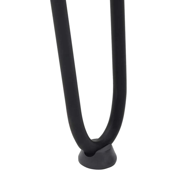 Picioare tip agrafă pentru măsuță de cafea, 4 buc., negru, 42 cm, oțel masiv WALTI