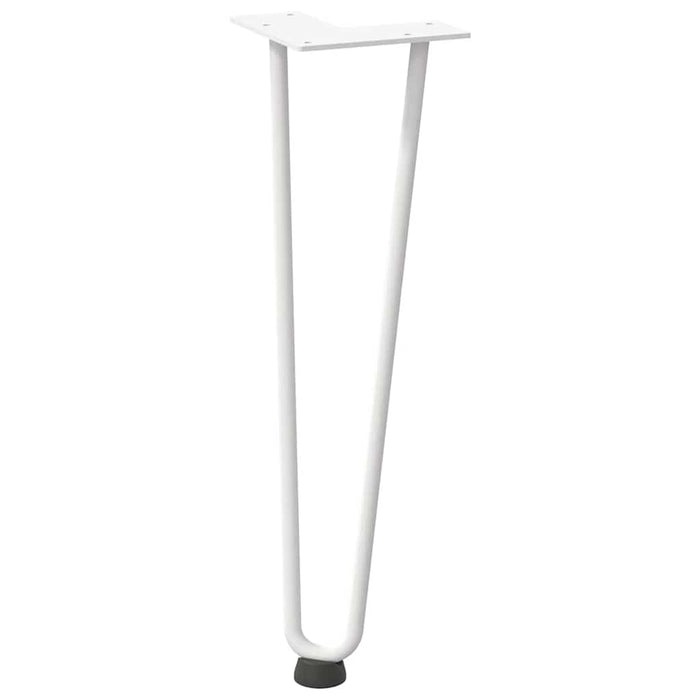 Picioare tip agrafă pentru măsuță de cafea, 4 buc., alb, 42 cm, oțel masiv - WALTI WALTI