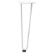 Picioare tip agrafă pentru măsuță de cafea, 4 buc., alb, 42 cm, oțel masiv - WALTI WALTI