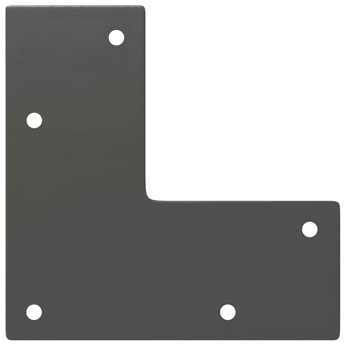 Picioare tip agrafă pentru măsuță de cafea, 4 buc., antracit, 42 cm, oțel masiv WALTI