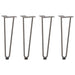 Picioare tip agrafă pentru măsuță de cafea, 4 buc., oțel natural, 42 cm, oțel masiv - WALTI WALTI