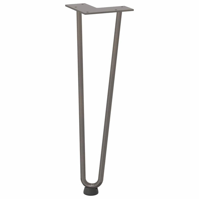 Picioare tip agrafă pentru măsuță de cafea, 4 buc., oțel natural, 42 cm, oțel masiv - WALTI WALTI