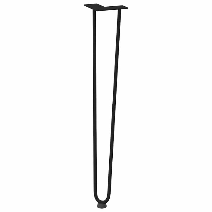 picioare tip ac de păr pentru masă consolă, 4 buc., negru, 72 cm, oțel masiv WALTI