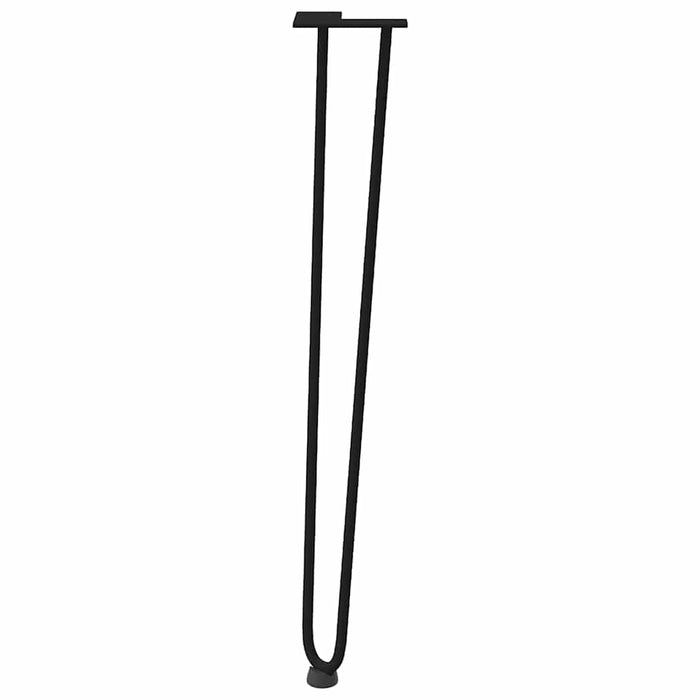 picioare tip ac de păr pentru masă consolă, 4 buc., negru, 72 cm, oțel masiv WALTI