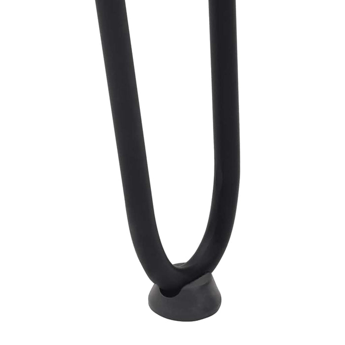 picioare tip ac de păr pentru masă consolă, 4 buc., negru, 72 cm, oțel masiv WALTI