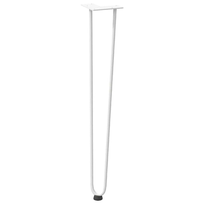picioare tip ac de păr pentru masă consolă, 4 buc., alb, 72 cm, oțel masiv WALTI