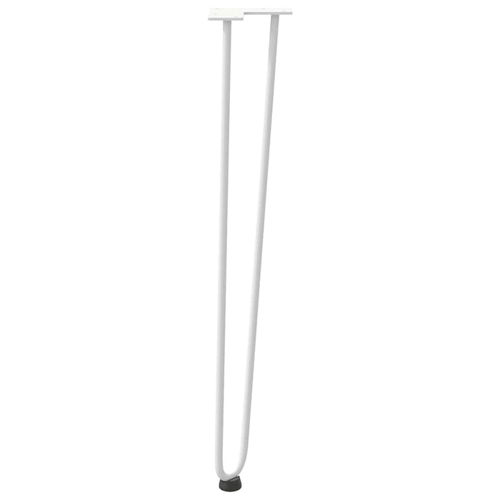 picioare tip ac de păr pentru masă consolă, 4 buc., alb, 72 cm, oțel masiv WALTI